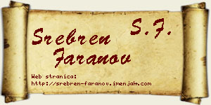 Srebren Faranov vizit kartica